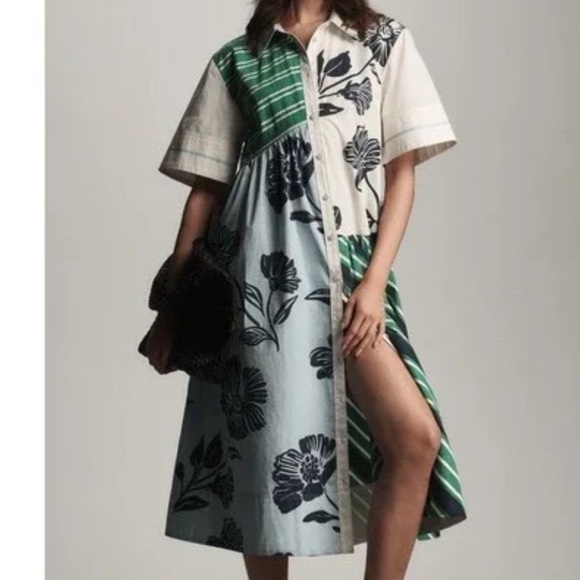 Maeve Button Up Pattern Dress - Picture 2 of 8